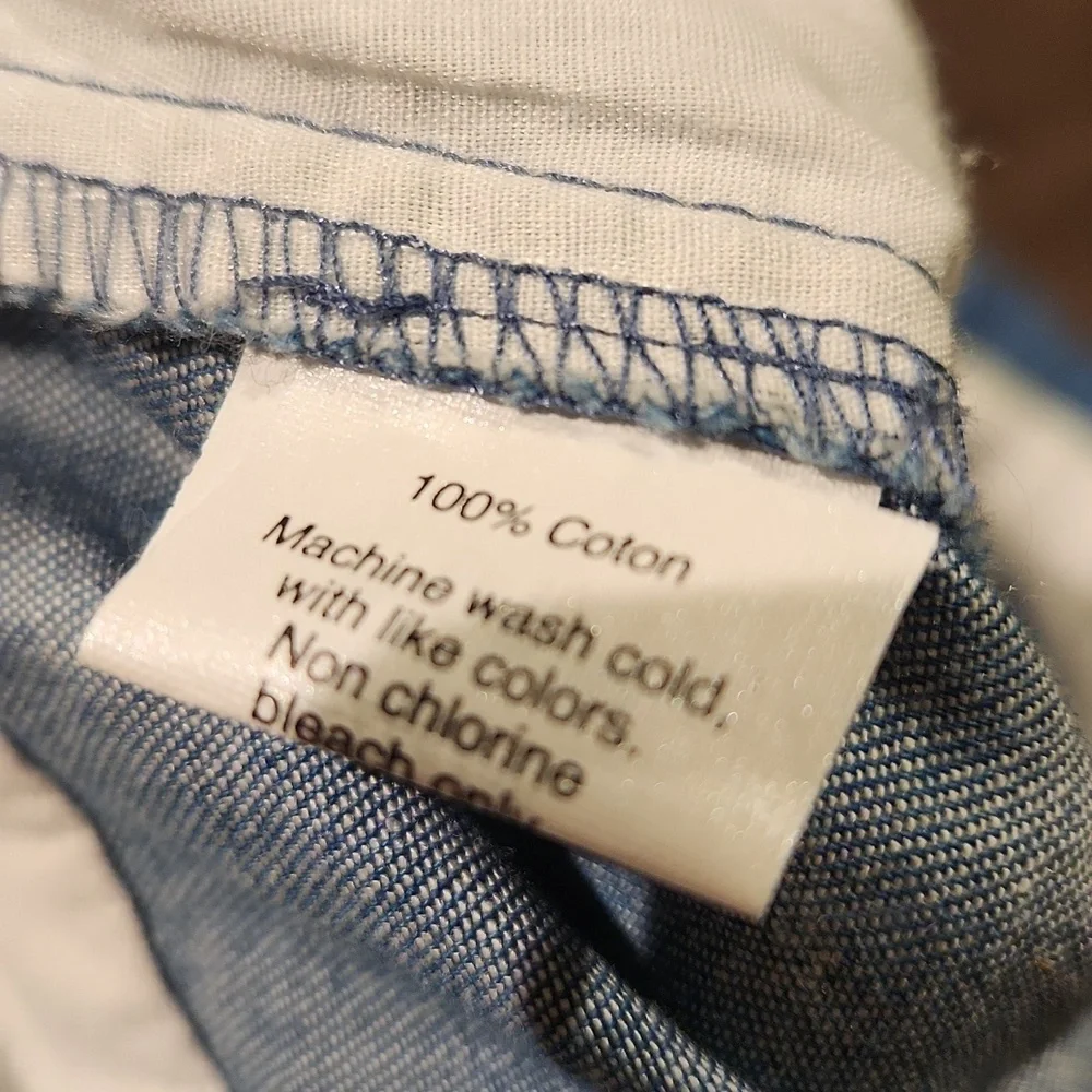 ❤️ J CREW CHAMBRAY RUFFLE TRIM SHORTS, HIGH RISE, 6 (28)